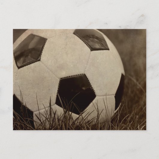 Carte Postale Bal De Football Sepia Toned (Devant)