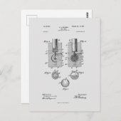 Carte Postale Bal de golf 1902, Brevet (Devant / Derrière)