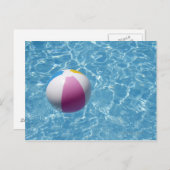 Carte Postale Bal de plage dans la piscine (Devant / Derrière)