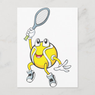 Carte Postale Bal de Tennis cool tenant Racquet