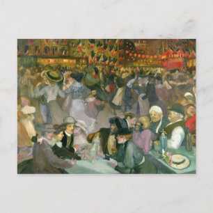 Carte Postale Bal le 14 juillet