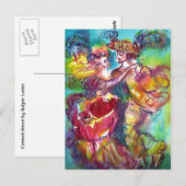 Carte Postale BAL MASQUÉ Carnaval Danse Vénitienne (Devant / Derrière)