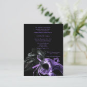 Carte Postale Bal Masquerade violet Quinceanera 15e anniversaire (Debout devant)