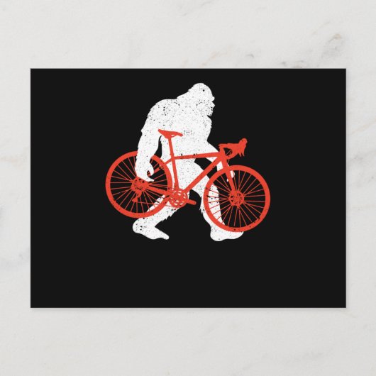 Carte Postale Balade à vélo Funny MTB Sasquatatch Downhill Biker (Devant)