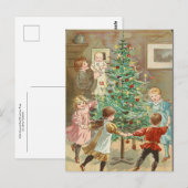 Carte Postale Balade autour de l'arbre de Noël par Jenny Nystrom (Devant / Derrière)