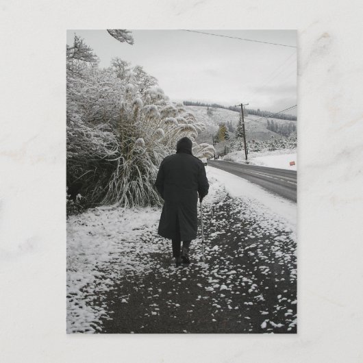 Carte Postale Balade dans la neige (Devant)