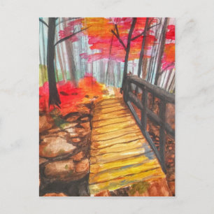 Carte Postale Balade dans les bois