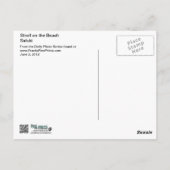 Carte Postale Balade de Saluki sur la plage (Dos)