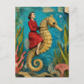 Carte Postale Balade d'hippocampe Fantastique (Devant)