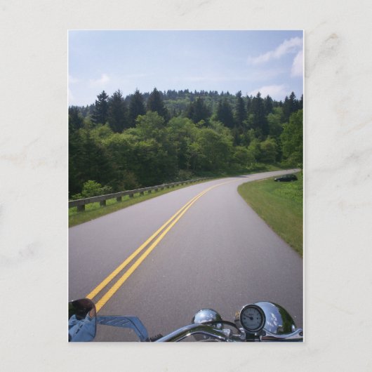 Carte Postale Balade en moto Blue Ridge (Devant)