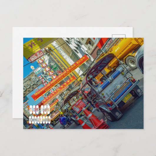 Carte Postale Balade en tuk à Bangkok (Devant / Derrière)