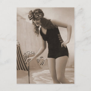 Carte Postale Balade vintage Beauté Flapper Portraits de filles