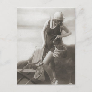 Carte Postale Balade vintage Beauté Flapper Portraits de filles