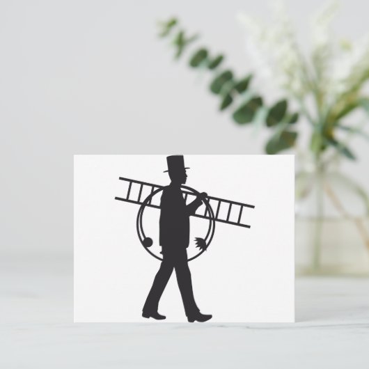 Carte Postale balais de cheminée (Debout devant)