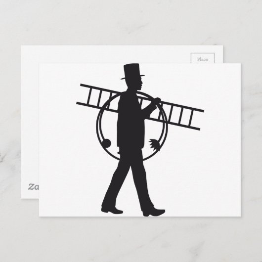 Carte Postale balais de cheminée (Devant / Derrière)