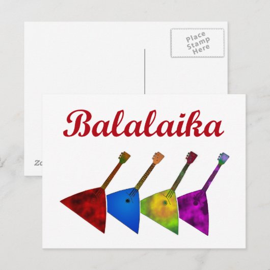 Carte Postale Balalaika (Devant / Derrière)