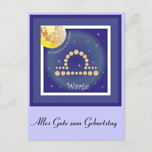 Carte Postale Balance 24 septembre au 23 octobre (Devant)