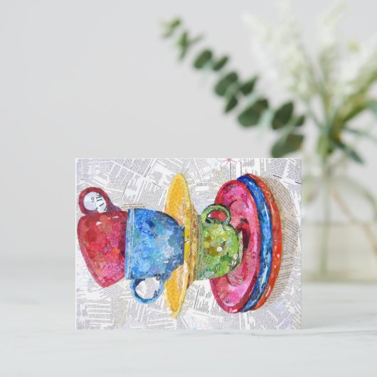 Carte Postale Balance - collage (Debout devant)