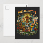 Carte Postale Balance de la justice (Devant / Derrière)