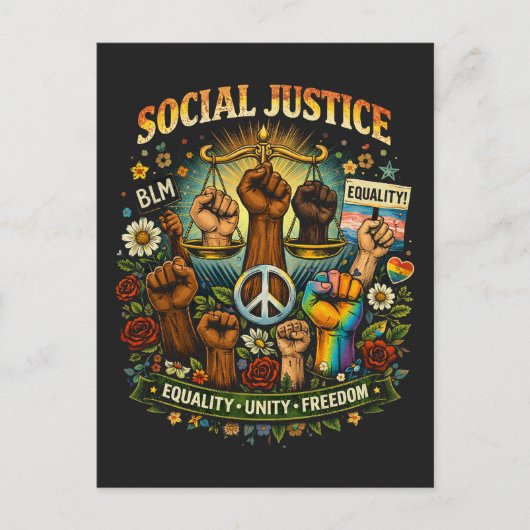 Carte Postale Balance de la justice (Devant)