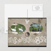 Carte postale Balance des cygnes (Devant / Derrière)