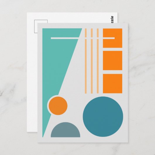 Carte Postale Balance géométrique 1 Conception abstraite (Devant / Derrière)
