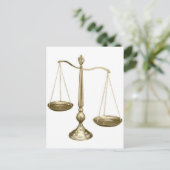 Carte Postale balances d'or de la justice (Debout devant)