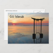 Carte Postale balançoire au coucher du soleil (Devant / Derrière)