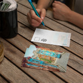 Carte postale Balat Istanbul Turkey Watercolor