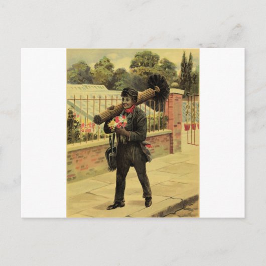 Carte Postale Balayage de la cheminée (Devant)