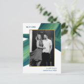 Carte Postale Balayage Mariage Seagrass Enregistrer La Date Phot (Debout devant)