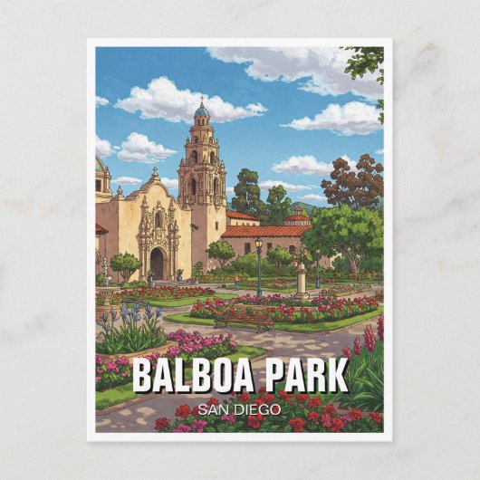 Carte Postale Balboa Park San Diego CA Travel (Devant)