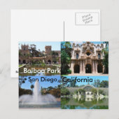 Carte Postale Balboa Park, San Diego, Californie (Devant / Derrière)