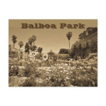 Carte Postale Balboa Park Sepia Tone