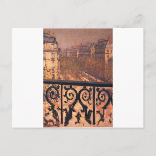 Carte Postale Balcon à Paris par Gustave Caillebotte (Devant)