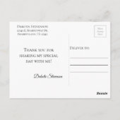 Carte Postale Balcon bébé | Élégant Baby shower Rose or (Dos)