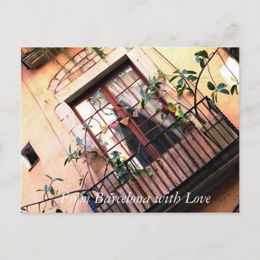 Carte Postale Balcon de Barcelone (Devant)