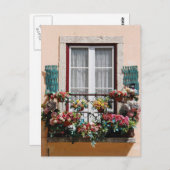 Carte Postale Balcon de fenêtre de Lisbon´s (Devant / Derrière)