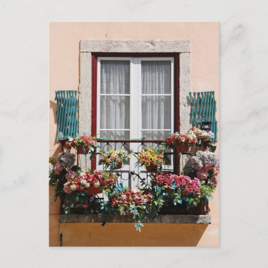 Carte Postale Balcon de fenêtre de Lisbon´s (Devant)