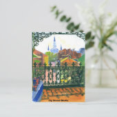 Carte Postale Balcon du quartier français, Studio Fig Street (Debout devant)