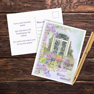 Carte postale Balcon Fenêtre Déplacé