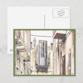 Carte postale Balcon Italien (Devant / Derrière)