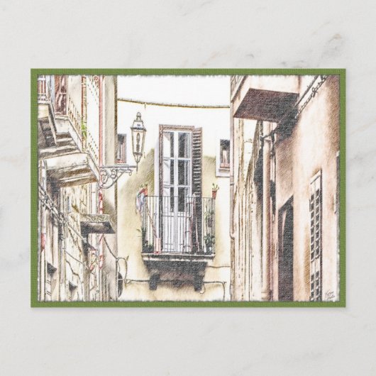 Carte postale Balcon Italien (Devant)