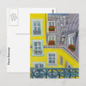 Carte Postale Balcon Paris (Devant / Derrière)