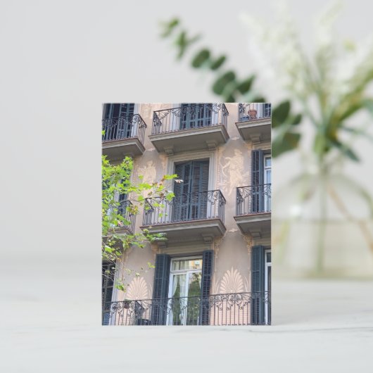 Carte postale Balcons de Barcelone (Debout devant)