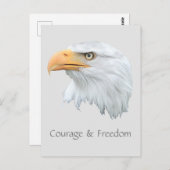 Carte Postale Bald Eagle Courage & Liberté personnalisable (Devant / Derrière)