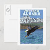 Carte Postale Bald Eagle Diving - Anchorage, Alaska (Devant / Derrière)