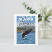 Carte Postale Bald Eagle Diving - Anchorage, Alaska (Debout devant)