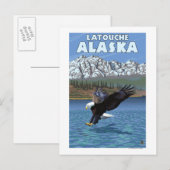 Carte Postale Bald Eagle Diving - Latouche, Alaska (Devant / Derrière)