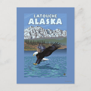 Carte Postale Bald Eagle Diving - Latouche, Alaska